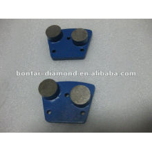 3-M6 diamond grinding shoes with 2 round segments for concrete and terrazzo